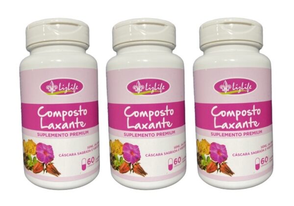 Kit 3 Composto Laxante - Liz Life - 60 Capsulas