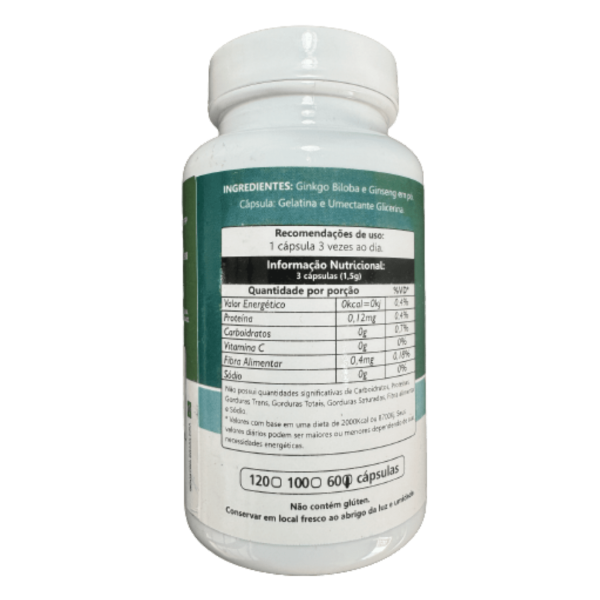 Kit 6 Ginkgo Biloba com Ginseng - Life Natural - 60 Cápsulas