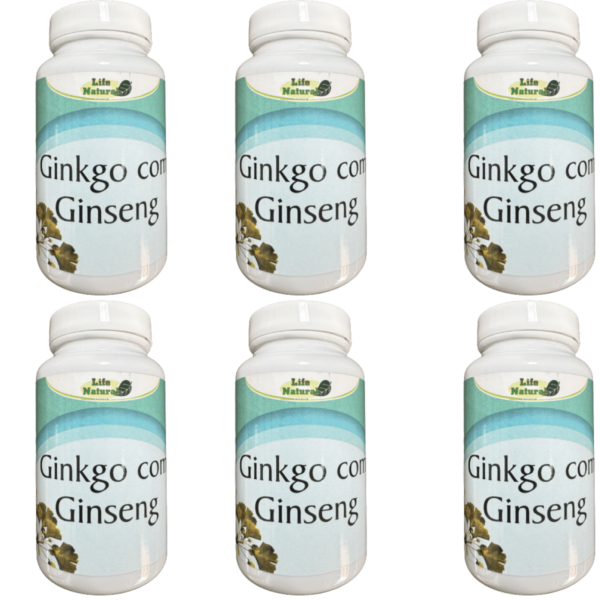 Kit 6 Ginkgo Biloba com Ginseng - Life Natural - 60 Cápsulas - Image 2