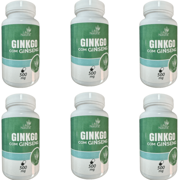 Kit 6 Ginkgo Biloba com Ginseng - Life Natural - 60 Cápsulas - Image 3