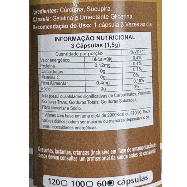 Kit 3 Óleo de Sucupira + Curcuma - Life Natural - 60 Cápsulas - Image 3